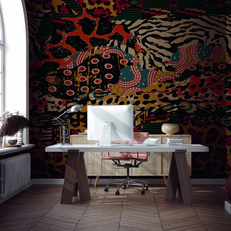 FOTOTAPET_BIROU_ETHNIC_POP_ART