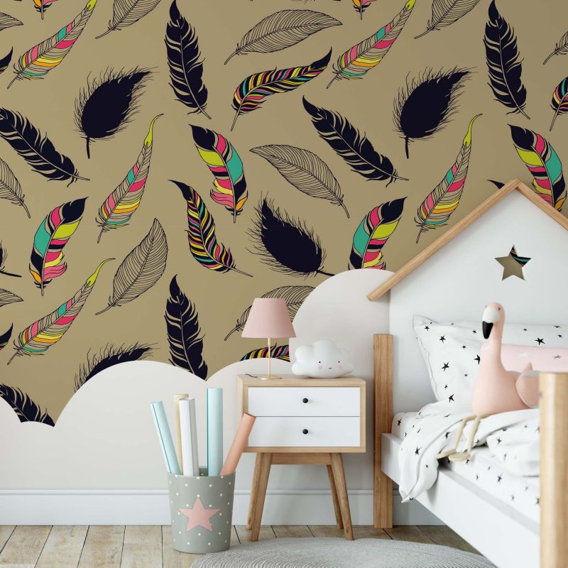 FOTOTAPET_CAMERA_COPIL_RAINBOW_FEATHERS