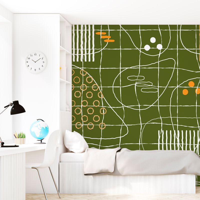 FOTOTAPET_CAMERA_TINERET_ABSTRACT_LINES_GREEN