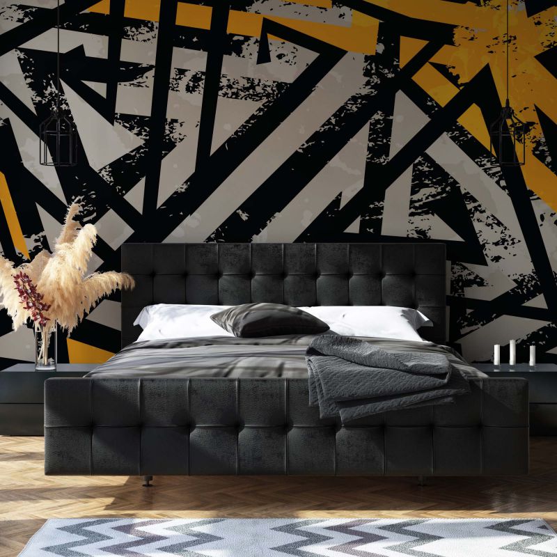 FOTOTAPET_DORMITOR_BLACK_AND_YELLOW