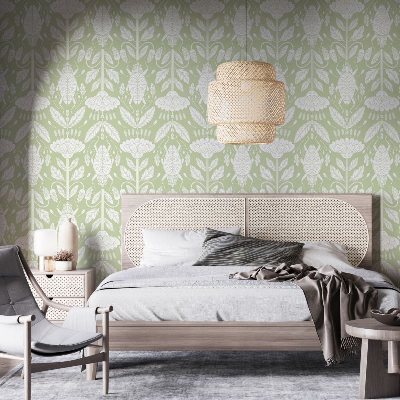 FOTOTAPET_DORMITOR_COLEOPTERA_GREEN