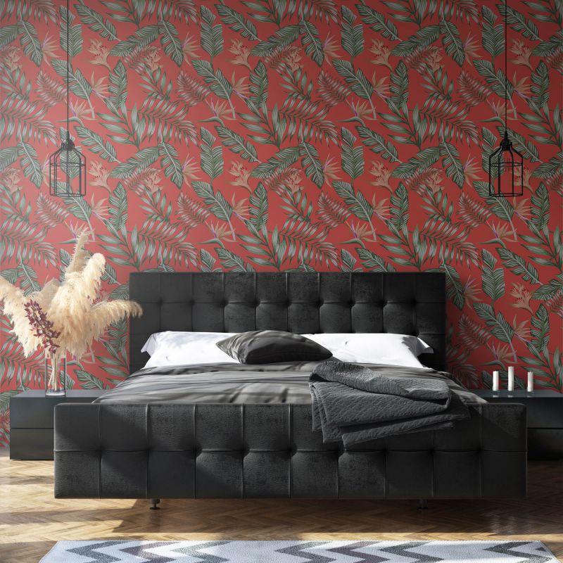 FOTOTAPET_DORMITOR_CRIMSON_TROPIC