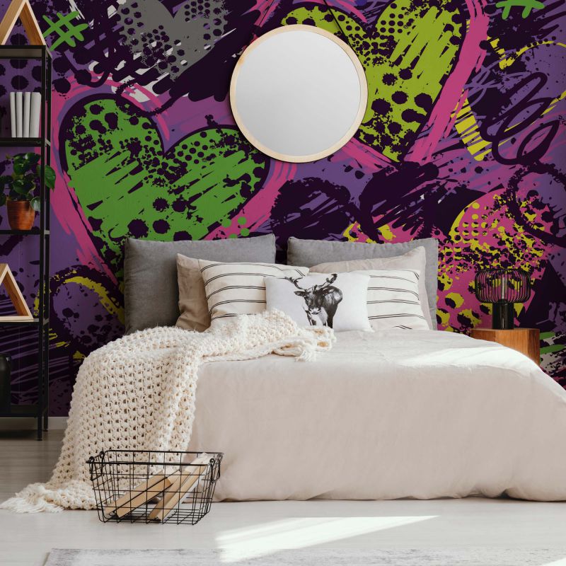 FOTOTAPET_DORMITOR_FLUORESCENT_LOVE