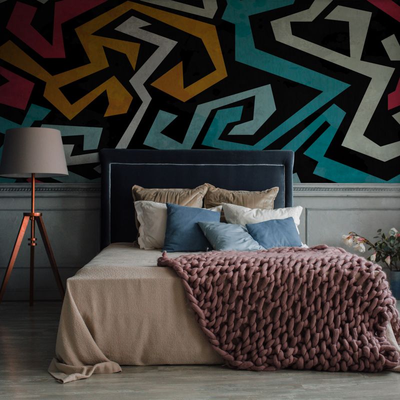 FOTOTAPET_DORMITOR_SQUARE_SHINE_LINES