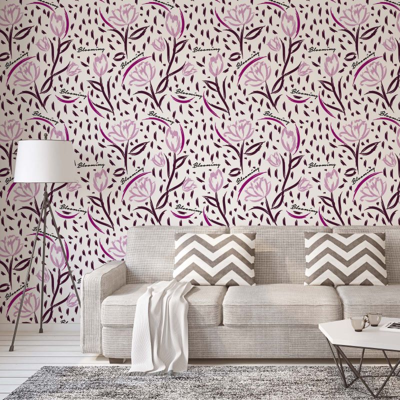 FOTOTAPET_LIVING_ABSTRACT_FLOWERS_PINK