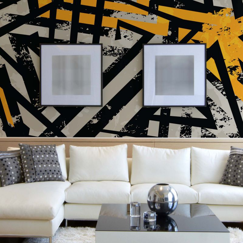 FOTOTAPET_LIVING_BLACK_AND_YELLOW
