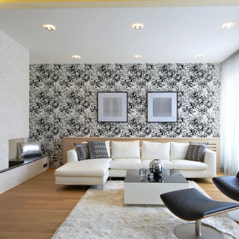 FOTOTAPET_LIVING_BW_DAISY