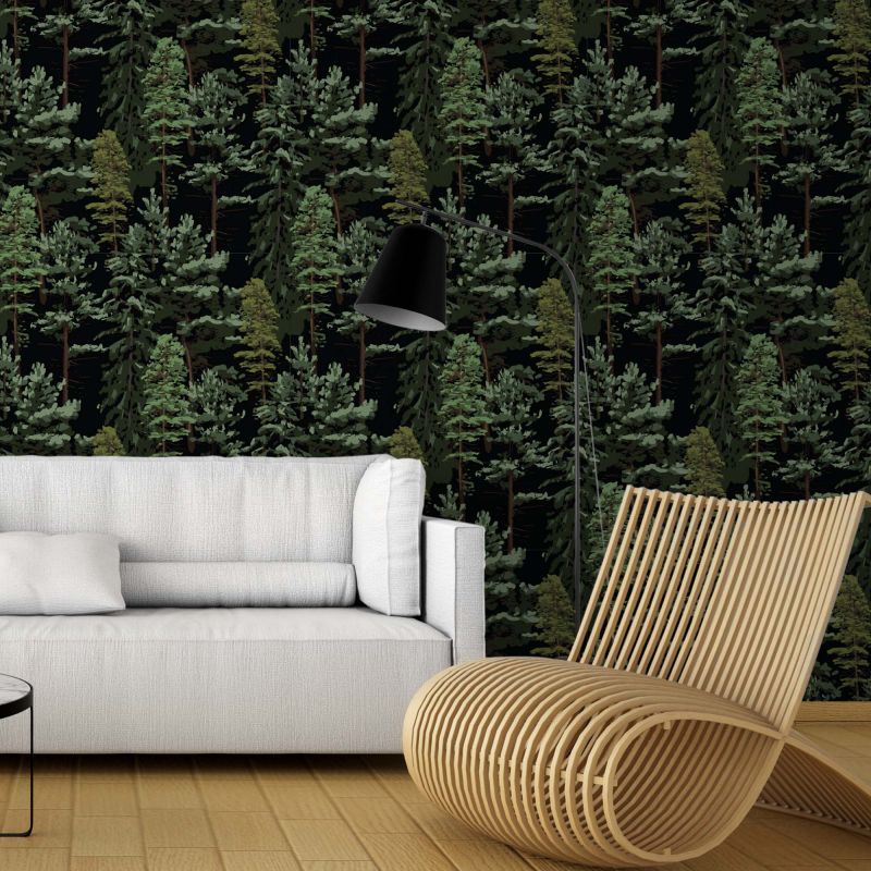 FOTOTAPET_LIVING_PINES_AND_CONES